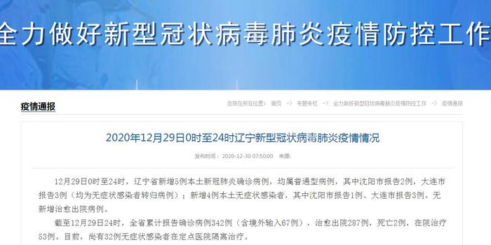 辽宁新冠肺炎最新信息全面解读与解析